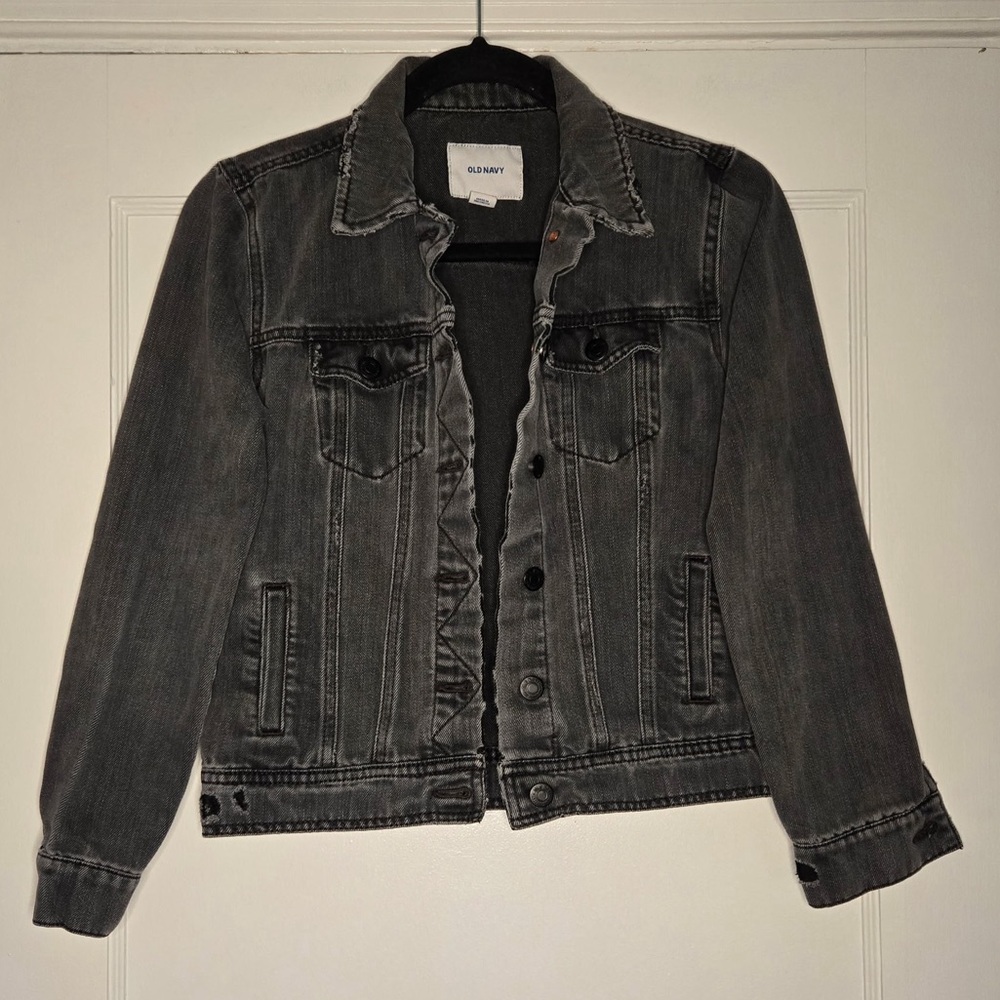 Old Navy Faded Black Denim Jacket
